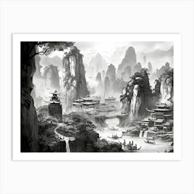 Chinese Village 1 Art Print