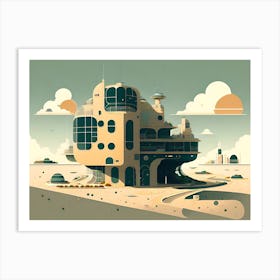House In The Desert Art Print