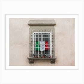 Italy Flag Window Art Print