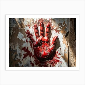 Bloody Hand 3 Art Print