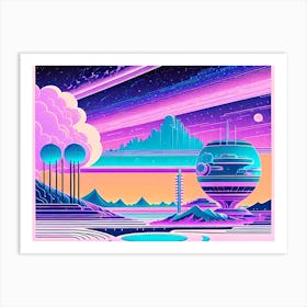 Psychedelic Landscape 2 Art Print