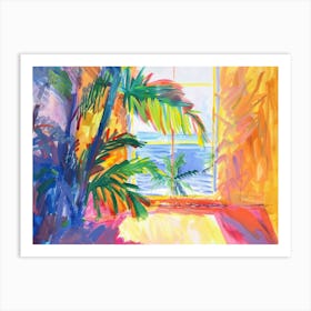 Honolulu From The Window View Painting 4 Art Print