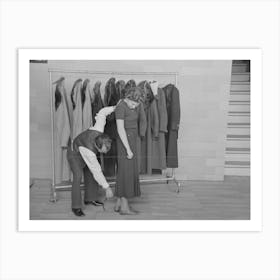 Untitled Photo, Possibly Related To Measuring Girl For A Coat In Cooperative Garment Factory At Jersey Homesteads, Art Print