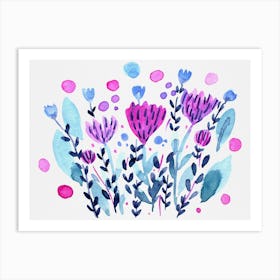 Purple Flowers Art Print