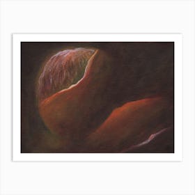 Peeled Clementine - figurative classical old master style painting kitchen food still life Art Print