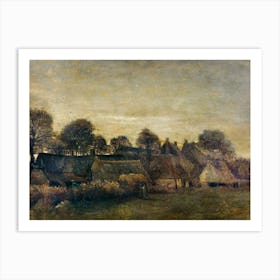 Farming Village At Twilight (1884), Vincent Van Gogh Art Print