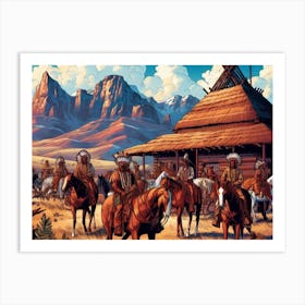 Apaches Village near grand canyon Art Print