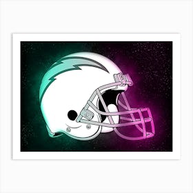 Los Angeles Chargers Helmet Style Art Print