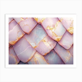 The Texture Of Light Pink Marble 4 Art Print