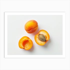 Apricots On White Background 1 Art Print