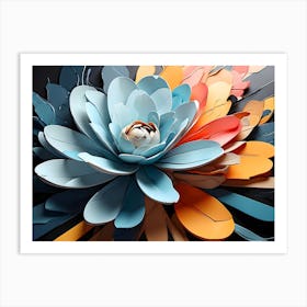 Abstract Flower 1 Art Print