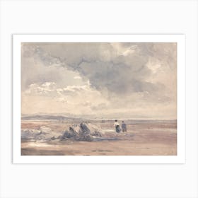 On Lancaster Sands, Low Tide, David Cox Art Print