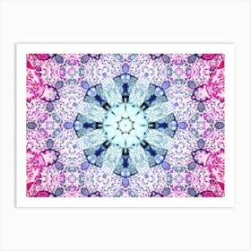 Abstraction Purple Mandala Flower 2 Art Print