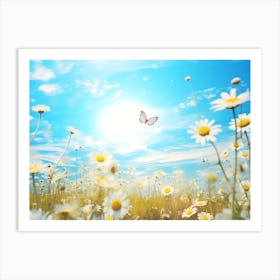 Daisies In The Meadow 3 Art Print