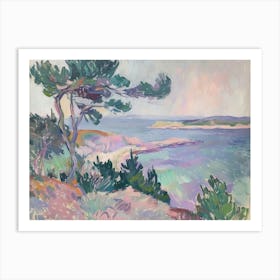 Lilac Seas Painting Inspired By Paul Cezanne Art Print