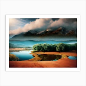 Mountains And Clouds Art Print