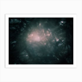 Bright Light In The Middle Of A Mysterious Space Art Print