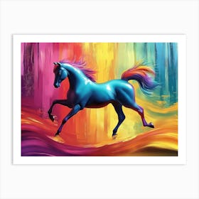 Fantasy Illustration Of A Wild Horse 3 Art Print