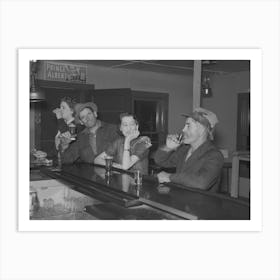 Saturday Night In A Saloon, Craigville, Minnesota By Russell Lee Art Print