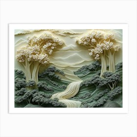 Chinese Paper Sculpture Art Print