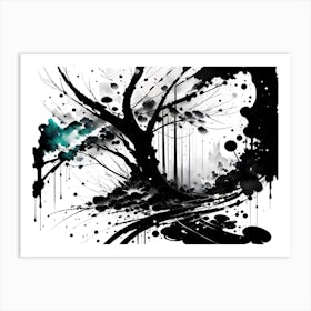 Tree In Black And White Art Print