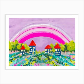 Opera Rose Rainbow Art Print