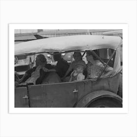 Farm People In Automobile In Town Saturday Afternoon, San Augustine, Texas By Russell Lee Art Print