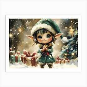 Christmas Elf 1 Art Print