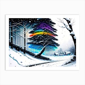 Rainbow Tree Art Print