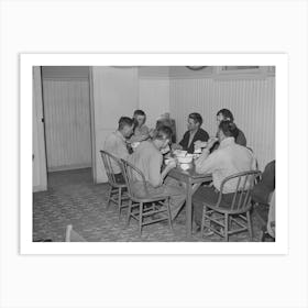 Untitled Photo, Possibly Related To Men Eating Afternoon Meal At The Salvation Army, Corpus Christi, Texas The Art Print