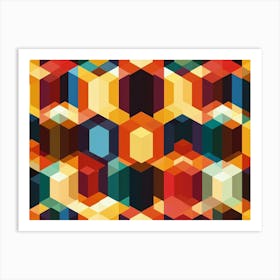 Abstract Geometric Pattern 1 Art Print