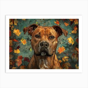 Pitbull Fine Art Portrait 2 Art Print