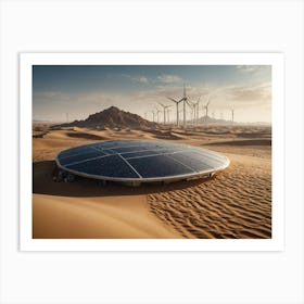 Solar Power In The Desert Art Print