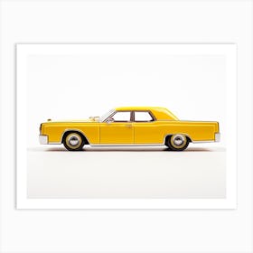 Toy Car 64 Lincoln Continental Yellow Art Print