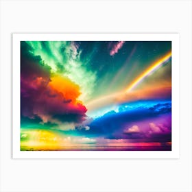 Rainbow Candy Clouds 3 Art Print