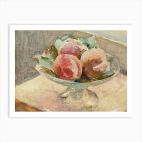 Peach Still Life Fruit Painting Studio McGee Art Print