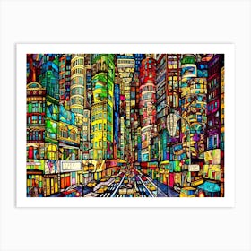 Urban Jungle - Skyline Design Art Print