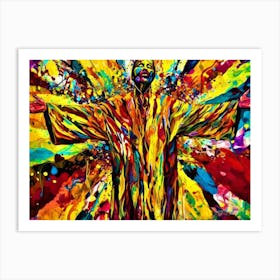 Abstract Jesus - Abstract Form Art Print