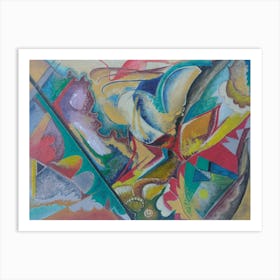 Bedroom Vibrant Abstract Art  Inspired by Kandinsky  Art Print