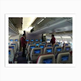 Interior Of A Plane Art Print