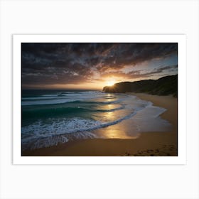 Sunset At The Beach 13 Art Print