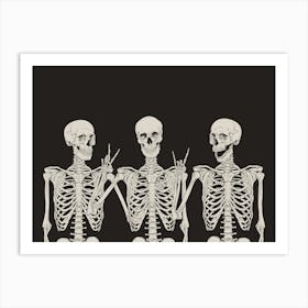 Halloween Skeleton Trip Art Print