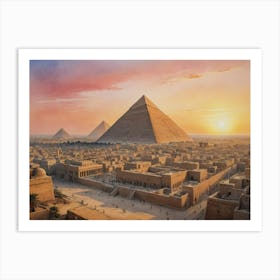 Mystic Pyramids Of Giza Art Print