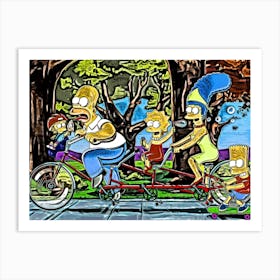 The Family Of Simpsons Art Print