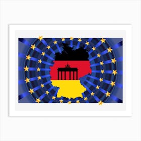 Republic Germany Deutschland Map 1 Art Print