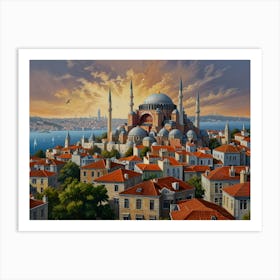 Istanbul City 2 Art Print