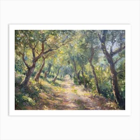 Olive Grove Path Art Print