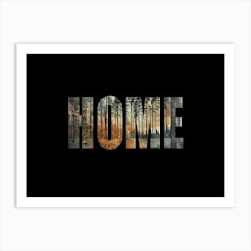 Home Poster Forest Photo Collage 3 Art Print