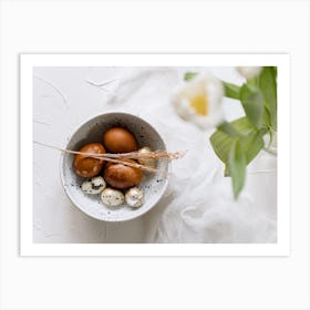Easter Eggs In A Bowl 11 Art Print