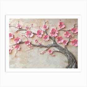 Cherry Blossom Tree Wall Art Affiche